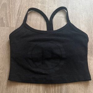 BY Heather Black Pure Barre Crop Top